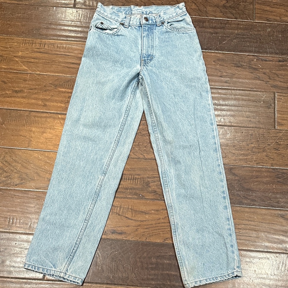Vintage 90s Classic Light Blue Kids Brittania Denim Jeans size 12 kids